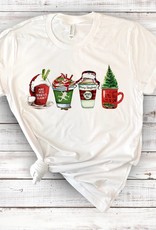 House of Rodon Christmas Vacation Coffee Cups T-Shirt, White