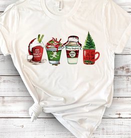 House of Rodon Christmas Vacation Coffee Cups T-Shirt, White