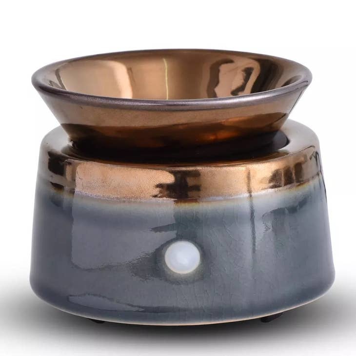 Peach State Candle Supply Copper & Blue Ceramic Tapered Wax Warmer