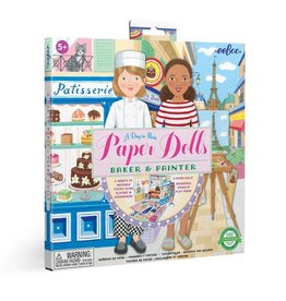 eeBoo A Day In Paris Paper Doll Set