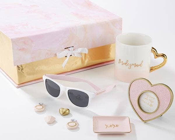 Kate Aspen Pink & Gold Will You Be My Bridesmaid Kit Gift Box