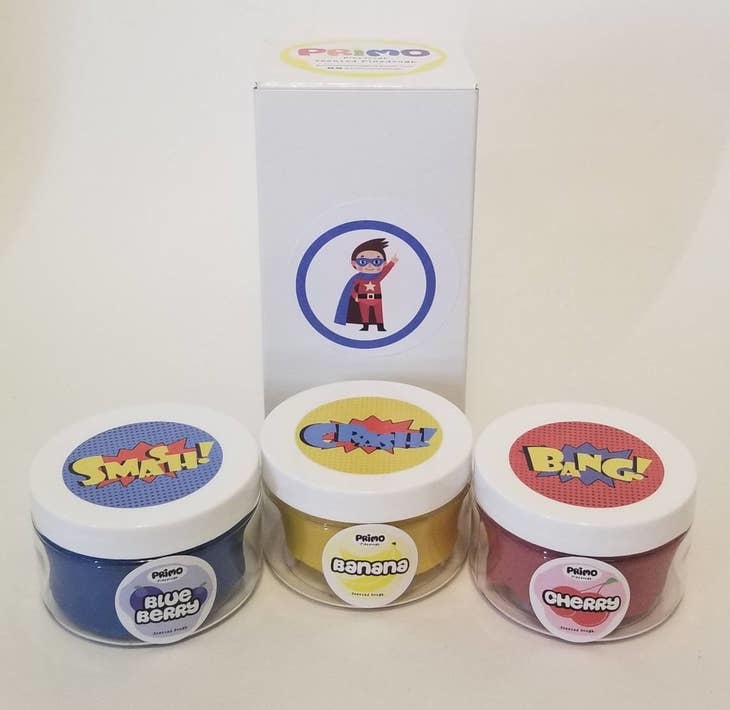 Primo Playdough Scented Playdough Superhero 3-Pack w/ Primary Colors (5 oz)