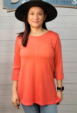 Tuscan Coral Long Sleeve Blouse