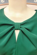 Structured Puff Sleeve Blouse, Green