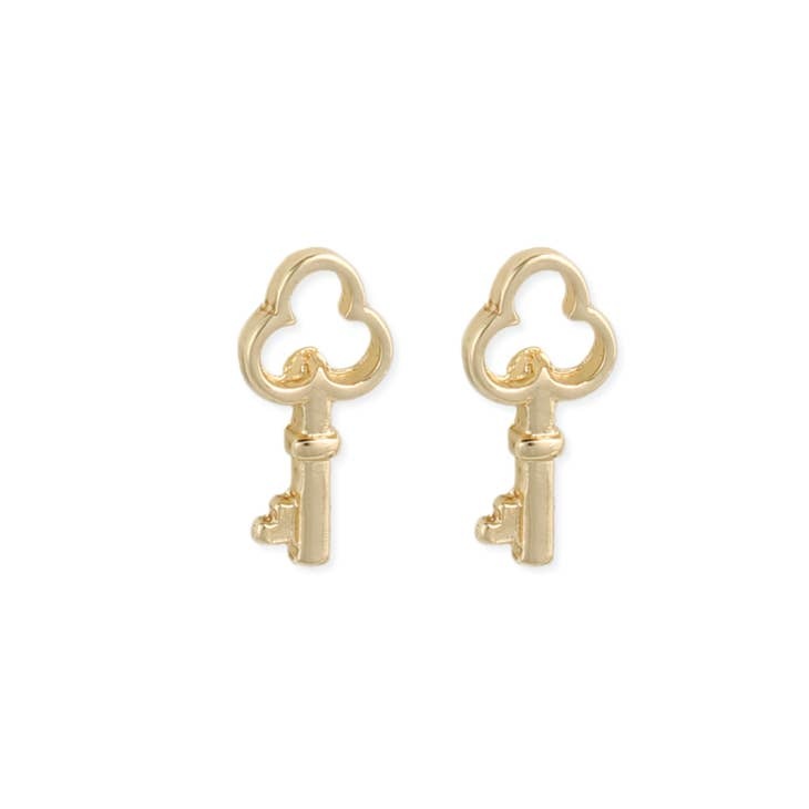 ZAD Literary Quotes Key Post Earrings