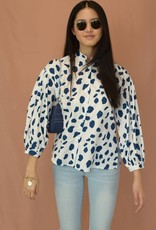 Casual Loose Leopard Woven Blouse