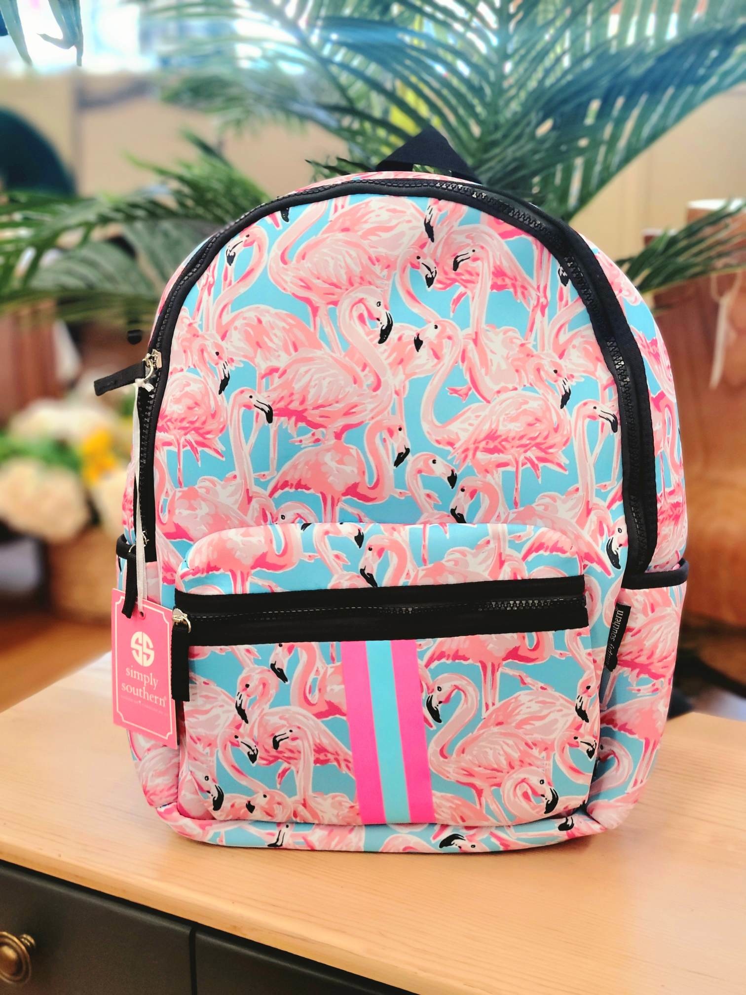 Simply Southern Neoprene Backpack, Flamingo