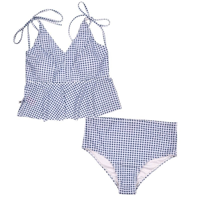 Navy Gingham Check Tankini - Josephs Department Store