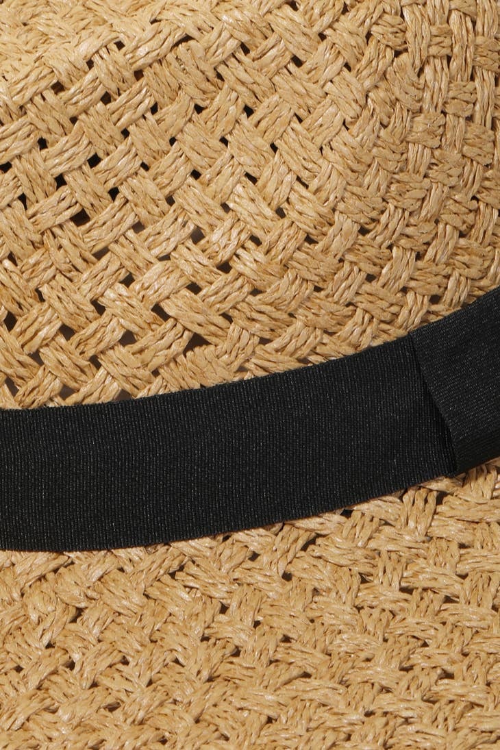 Anarchy Street Straw Braided Black Ribbon Strap Sun Hat
