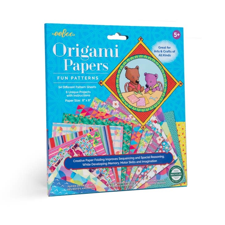 eeBoo Fun Patterns Origami Papers