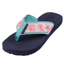 Simply Southern Woven Band Flip Flop, Conch