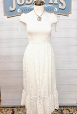 Mystree Off White Eyelet Dress