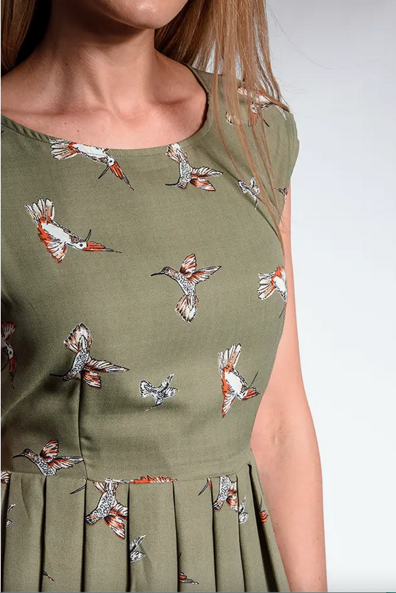 SM Wardrobe Hummingbird Printed Dress