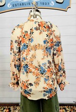 Floral Button Down Long Sleeve Blouse