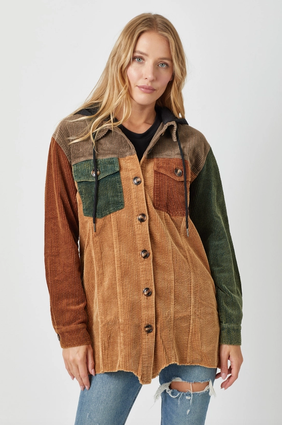 Corduroy Hoodie Jacket - Josephs Department Store