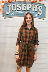 Mystree Plaid Shirt Dress