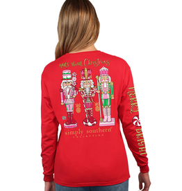 Simply Southern Nutcracker LS Tee, Red