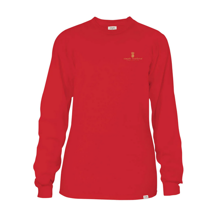 Simply Southern Nutcracker LS Tee, Red