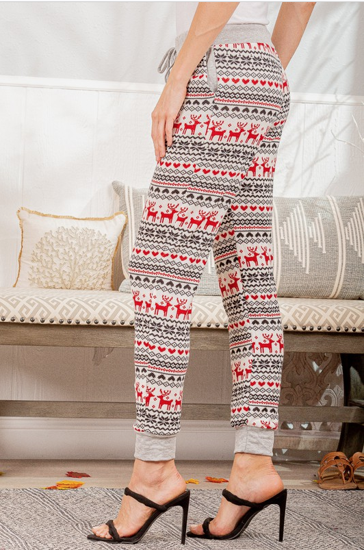 Christmas Reindeer Jogger Pants - Josephs Department Store