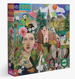 eeBoo Artist & Daughter 1000 Piece Square Puzzle