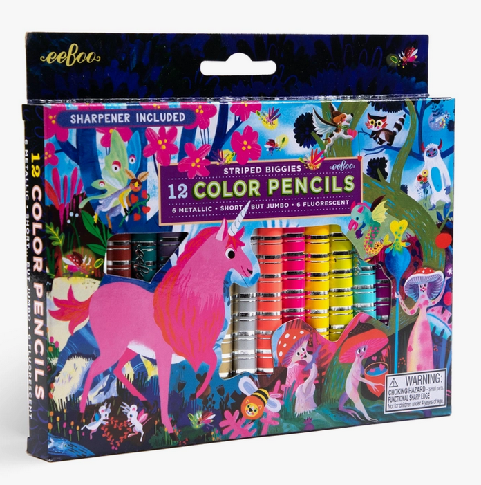 eeBoo Magical Creatures 12 Special Biggie Pencil Assortment