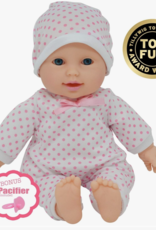 The New York Doll Company 11" Doll Polka Dots W/ Pacifier