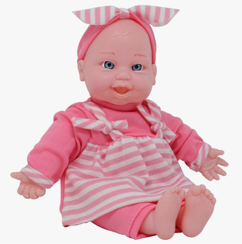 12" Soft Body Talk, Cry & Sing Interactive Baby Doll-Striped