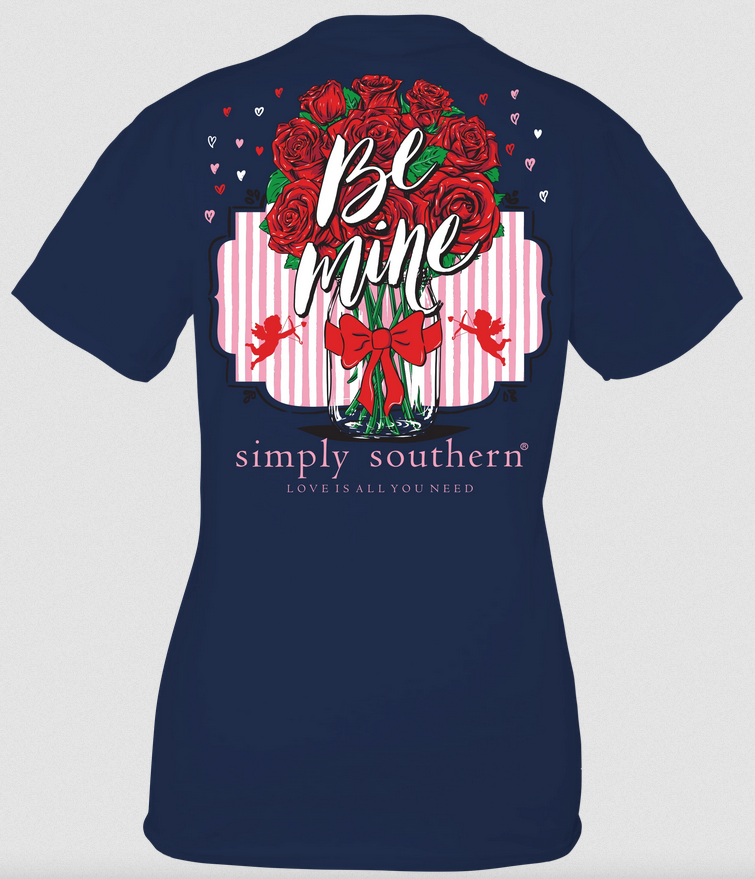 Simply Southern Be Mine Valentine Flowers T-Shirt