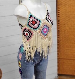 Funkyrel® Atzbranding Limited Handmade Bohemian Crochet Design Camisole