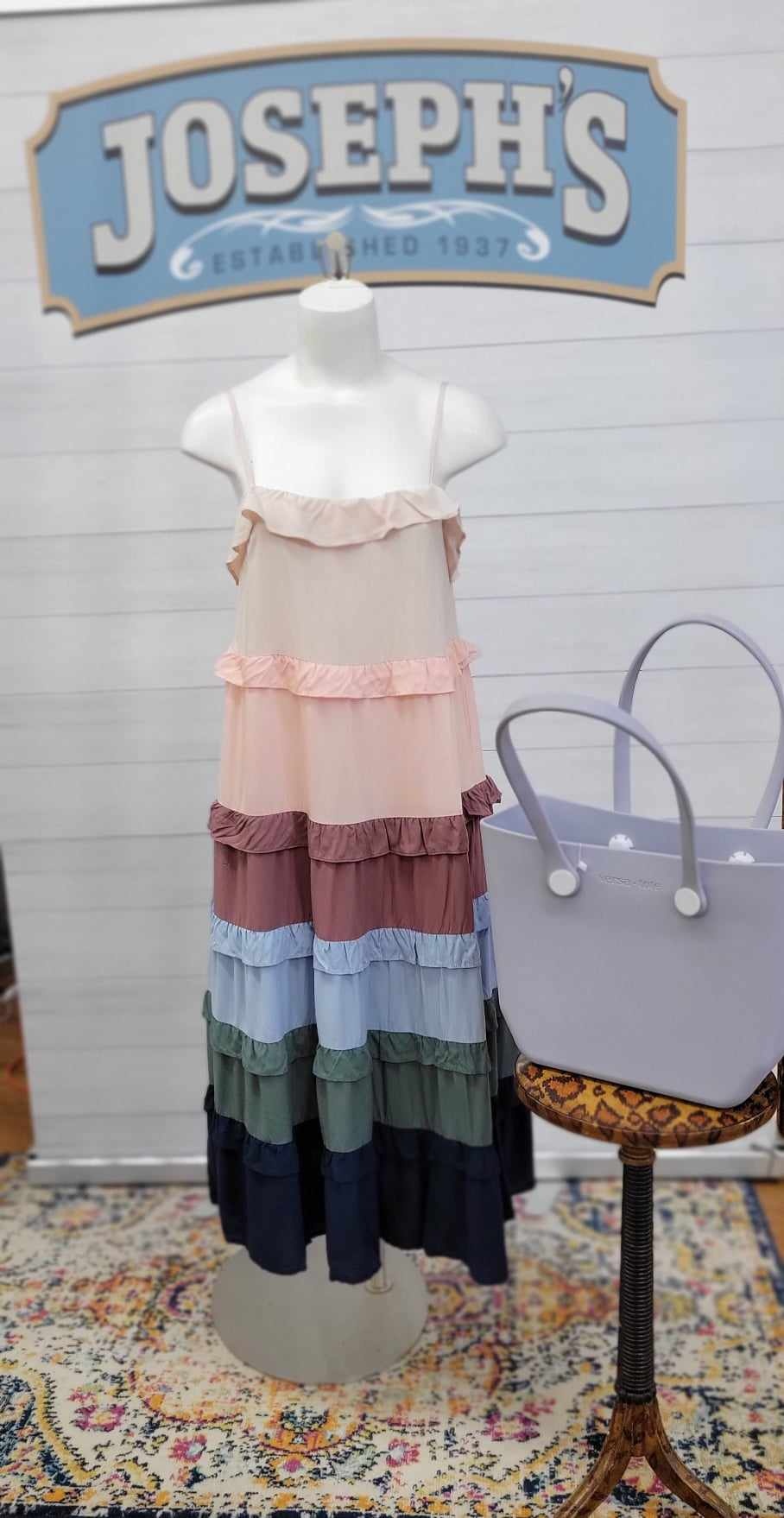 Color Block Ruffle Dress