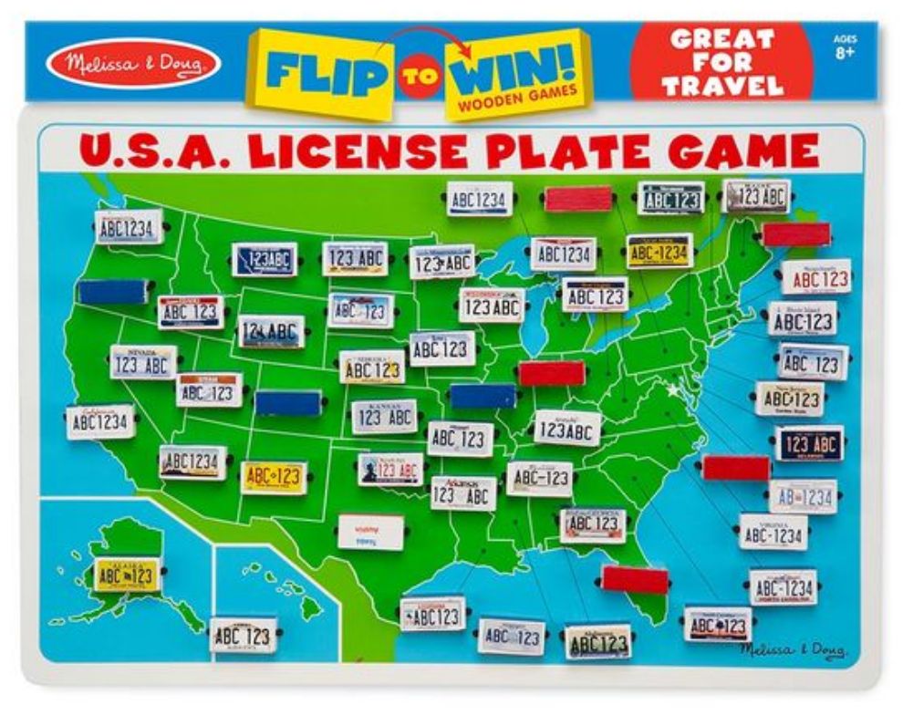 Flip to Win U.S.A. License Plate Game