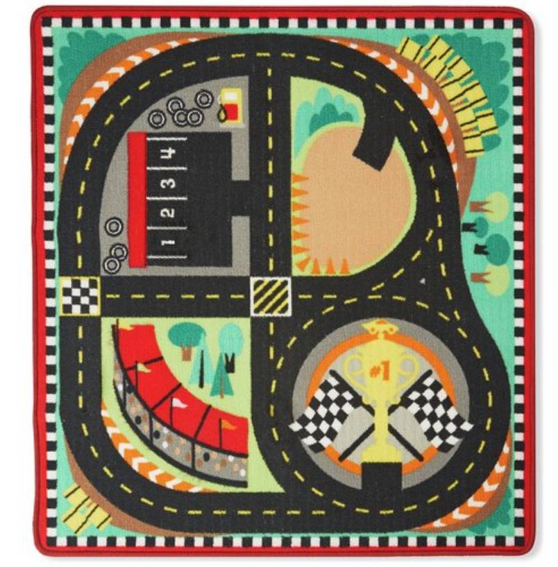 melissa and doug race track rug