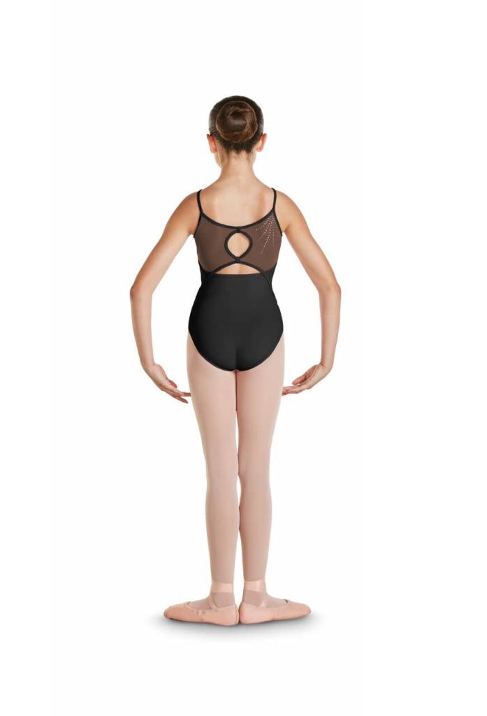 Bloch CL4837-Brea Keyhole Diamante Deco Back Cami Leotard-BLACK