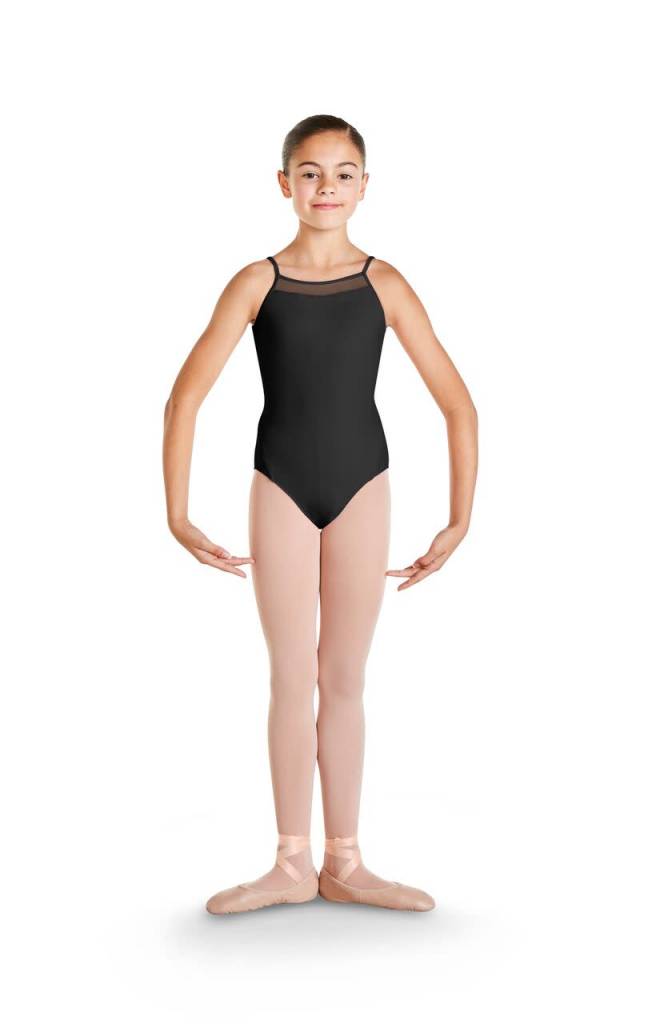 Bloch CL4837-Brea Keyhole Diamante Deco Back Cami Leotard-BLACK