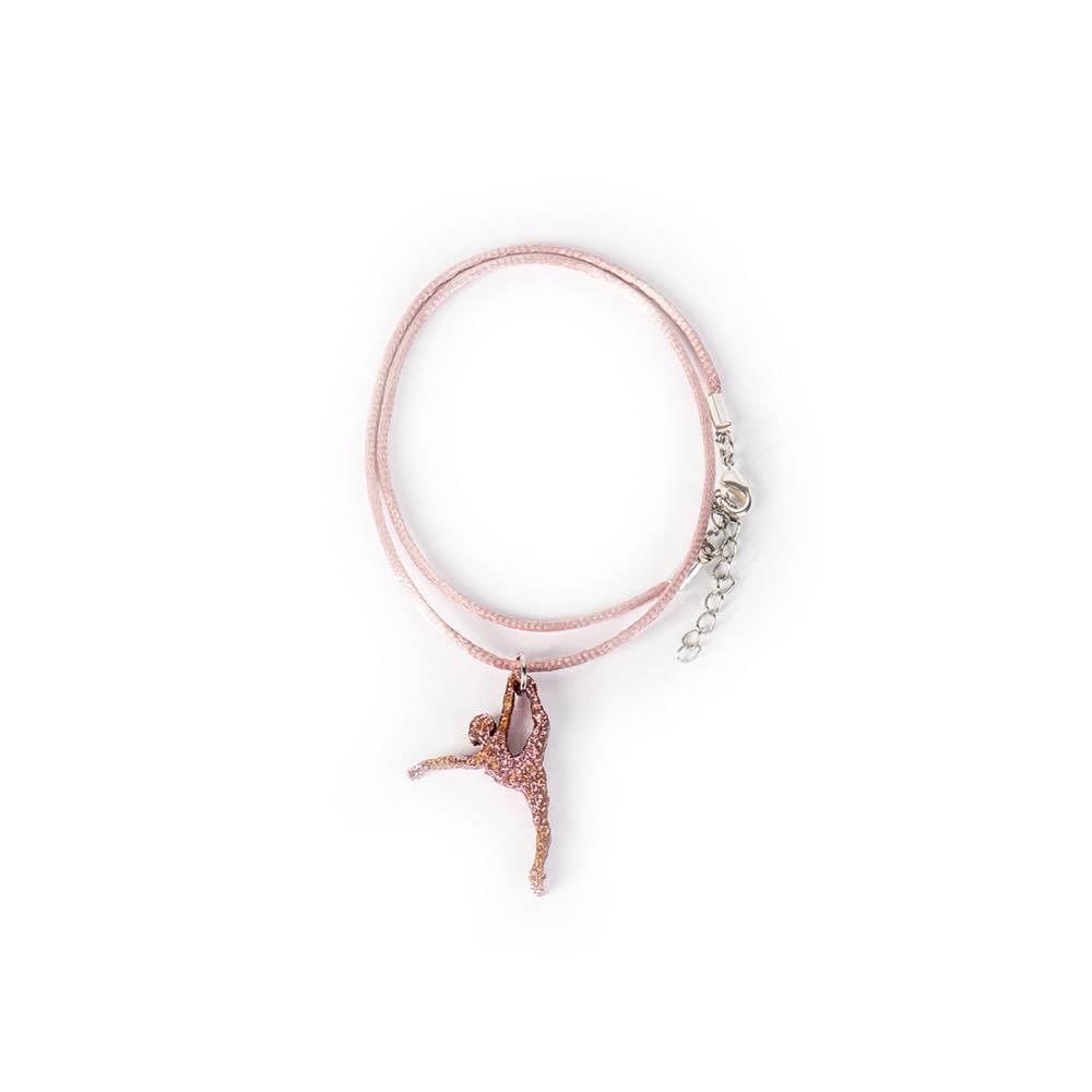 DanzArte H01GP-“Pique” Glitter Pink Necklace