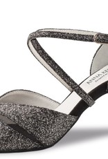 Anna Kern 780-60-Ballroom Shoes 2.5" Suede Sole Brocarte-SPARKLE BLACK