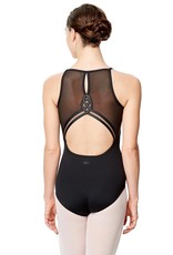 Lulli Dancewear LUF568-Nayara Mesh Camisole Leotard-BLACK