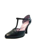 Merlet LARA-1300-001-Ballroom Shoes 3" Suede Sole Metis Leather-BLACK
