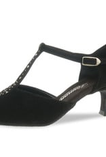 Diamant 010-064-101-Soulier de Danse 2" Semelle Suede Pierres Fantaisies Suede-NOIR