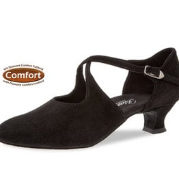 Diamant 052-112-001-Soulier de Danse 1.5" Semelle Suede Largeur Large Suede-NOIR