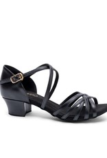 Capezio REBECCA-BR4011W-Ballroom Shoes Cuban Heel 1.5" Suede Sole Leather-BLACK