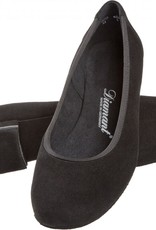 Diamant 175-005-001-Ballroom Shoes 1/2'' Bloc Heel Suede Sole Suede Leather -BLACK