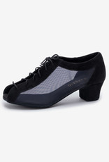 Capezio BEATRICE-BR4012W-Ballroom Shoes Suede Sole 1.5'' Cuban Heel Mesh / Suede-BLACK
