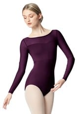 Lulli Dancewear LUB347-Lada Women Yoke Mesh Long Sleeve Leotard