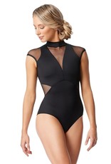 Lulli Dancewear LUF653-Coretta Cap sleeve Dance Leotard-BLACK