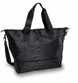 Danshuz B20504-Jacquarded Zebra Tote-BLACK