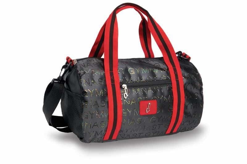 Danshuz B20528-Sac Avec Le Mot «Gymnast» Poinçonnél-NOIR/ROUGE