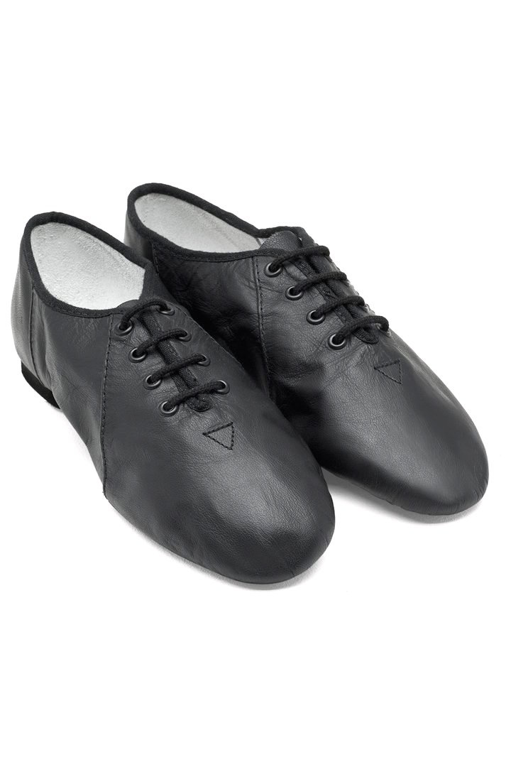Bloch S0405L-Jazzsoft Leather Shoe Split Sole-BLACK