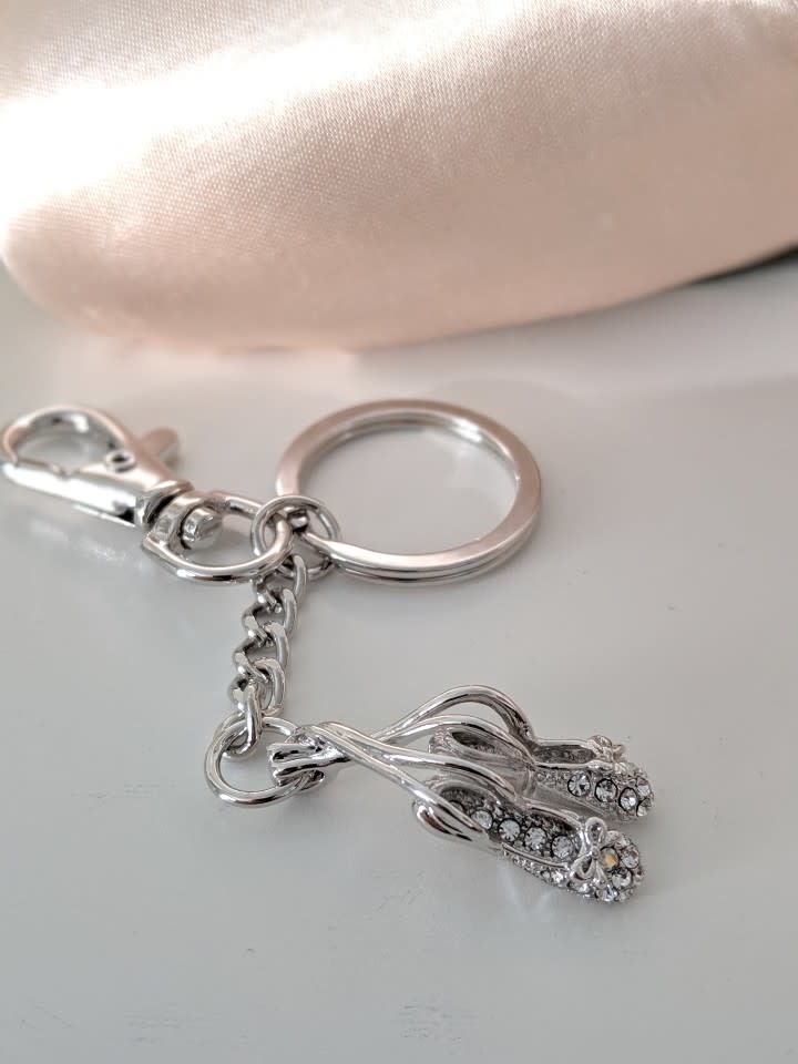 American Dance Supply 115-Pointe Shoes Keychain-CLEAR