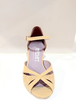Merlet KALIS-1300-112-Ballroom Shoes 2'' Suede Sole Metis Leather- CACHEMIRE